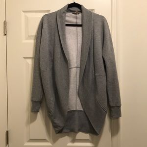 Banana Republic Grey Fleece Cardigan Sweatshirt